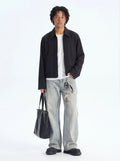 Jean Wide Leg Homme Vintage Bleu Clair – Coupe Ample Tendance Streetwear